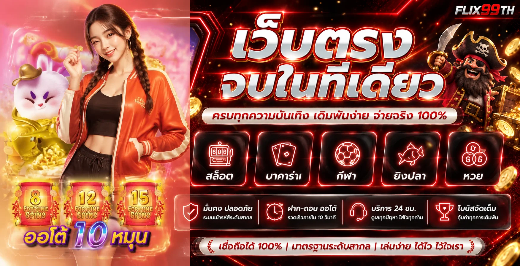 ภาพรวมสล็อต กีฬา คาสิโน หวย และเกม FLIX99TH